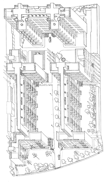 Pullman Court axonometric